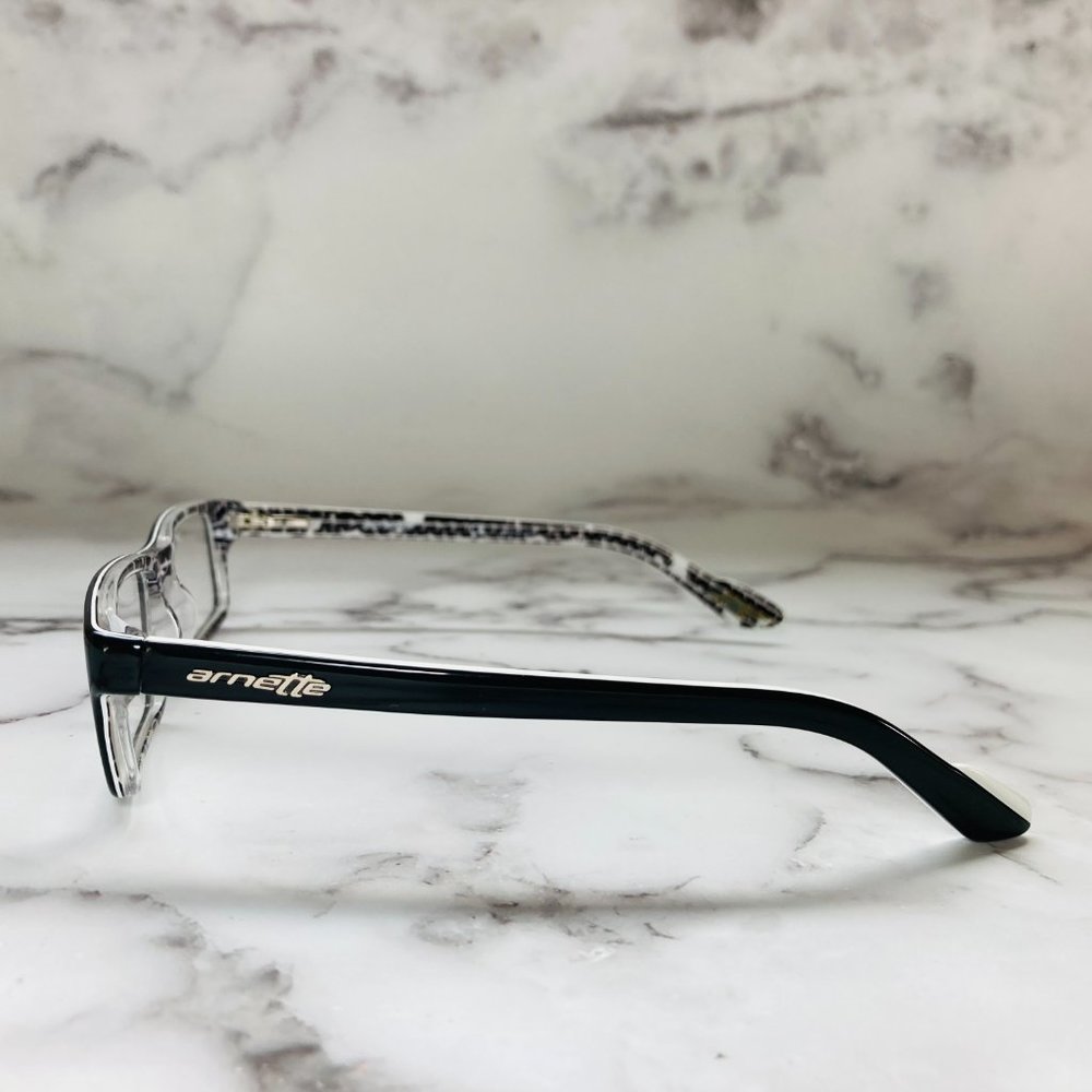 Arnette Rectangular Black And White Eyeglasses Gl… - image 8